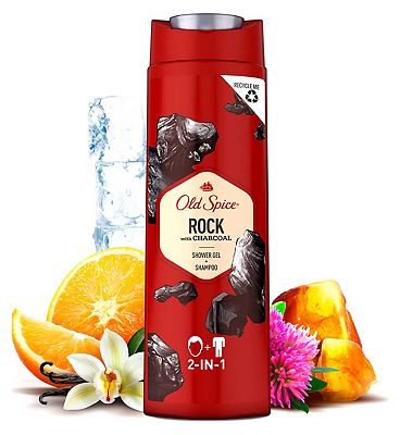 Old Spice Rock + Charcoal Shampoo & Shower Gel 400ml