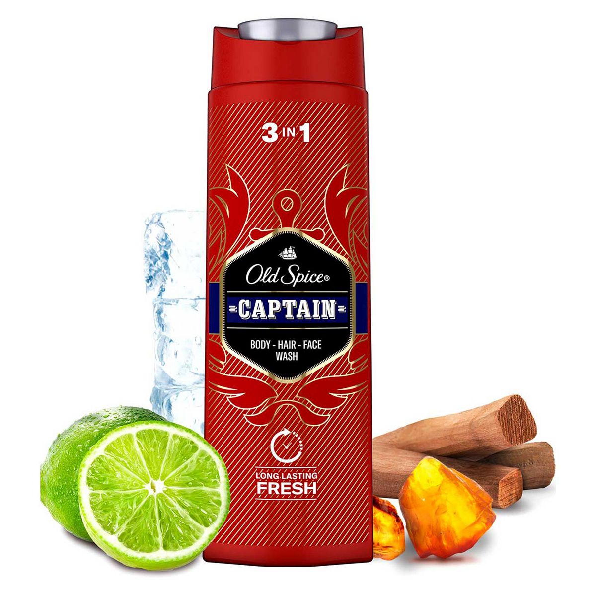 Old Spice Captain 3-In-1 Long-Lasting Fresh Shower Gel & Shampoo 400ml