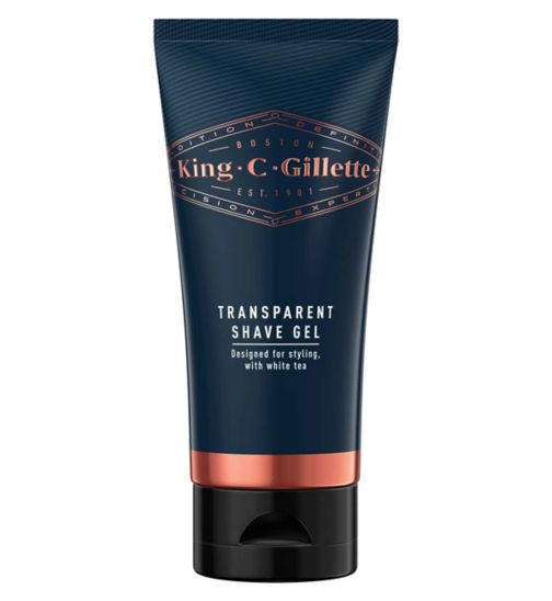 King C. Gillette Transparent Shaving Gel With White Tea And Argan Oil