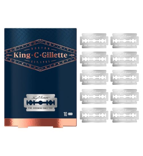 King C. Gillette Men’s Double Edge Safety Razor Blades, 10 Refills