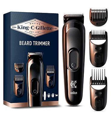 King C. Gillette Cordless Beard Trimmer Hair Clipper Kit with 3 Interchangeable Combs