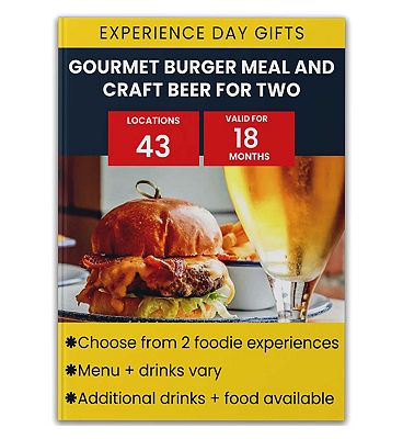 Activity Superstore Gourmet Burger Meal and Craft Beer for Two Gift Experience