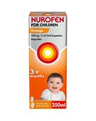 Nurofen for children 3 months + orange flavour 100mg/5ml oral suspension 200ml
