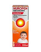 Nurofen for Children 3 months plus strawberry 100mg/5ml oral suspension 200ml