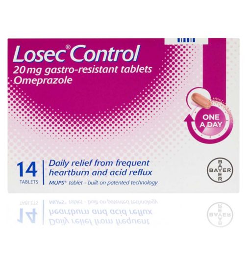 Losec Control 20mg Gastro Resistant Omeprazole 14 Tablets