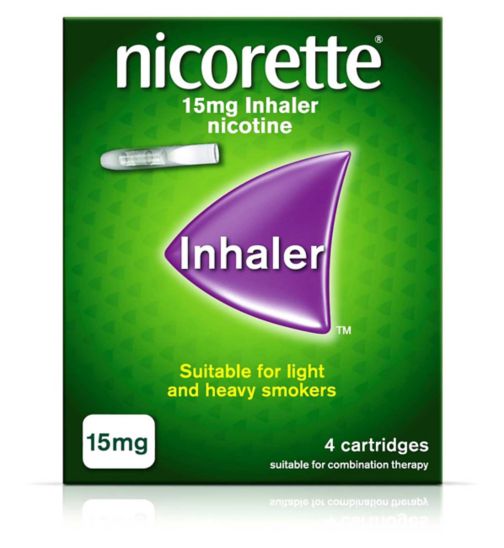 Nicorette Inhaler 15mg Nicotine 4 Refill Cartridges