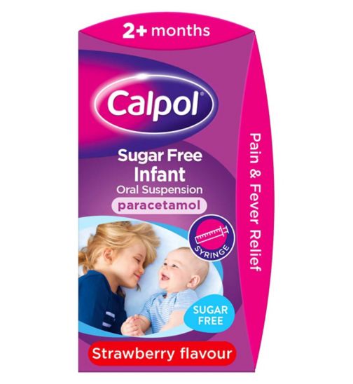 Calpol Sugar Free Infant Oral Suspension Strawberry Flavour 60ml