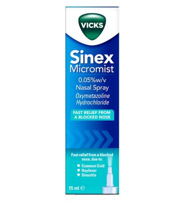 Vicks Sinex Micromist 0.05% w/v Nasal spray 15ml - Boots Ireland