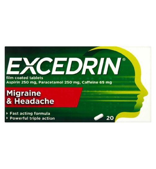 Excedrin 250mg 20 tablets