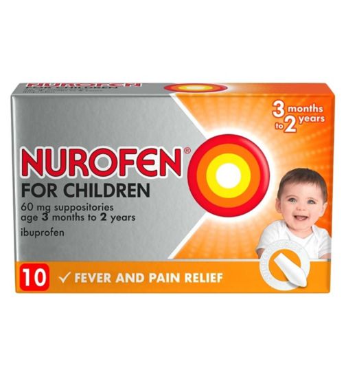 Nurofen for Children 3 Months to 2 Years 60mg Ibuprofen 10 Suppositories