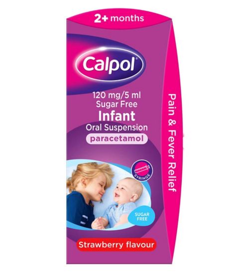 Calpol Sugar Free Infant Oral Suspension Strawberry Flavour 140ml