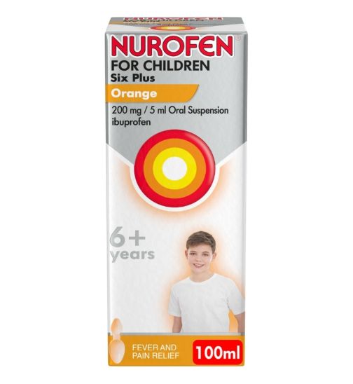 Nurofen for Children 6+ Orange Flavour 200mg/5ml Oral Suspension 100ml
