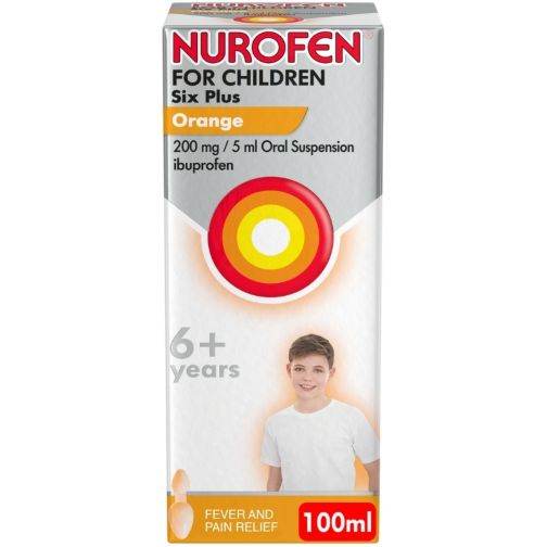 Nurofen for Children 6+ Orange Flavour 200mg/5ml Oral Suspension 100ml