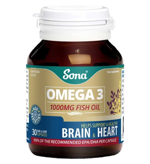 Sona Omega 3 1000mg Fish Oil 30 Capsules