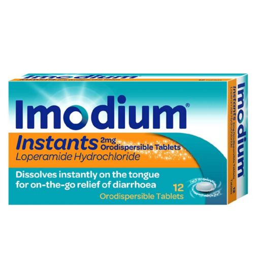 Imodium Instants 2mg Loperamide Hydrochloride 12 Orodispersible Tablets