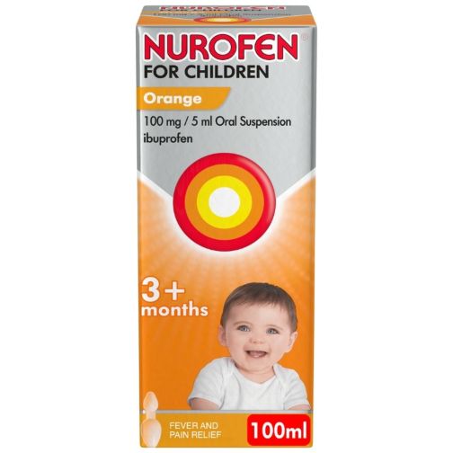 Nurofen For Children 3+ Orange Flavour 100mg/5ml Oral Suspension 100ml