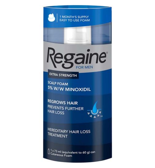 Regaine For Men Extra Strength 5% w/w Cutaneous Scalp Foam 73ml