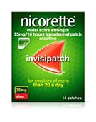 Nicorette Invisi Extra Strength 25mg/16 Hours Transdermal Nicotine 14 Patches