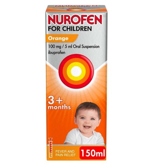 Nurofen for Children 3 months + orange 100mg/5ml oral suspension 150ml