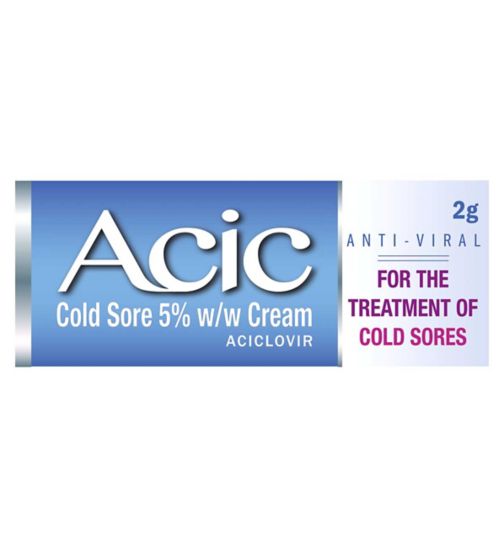 Acic Cold Sore Cream 5% w/w Aciclovir 2g