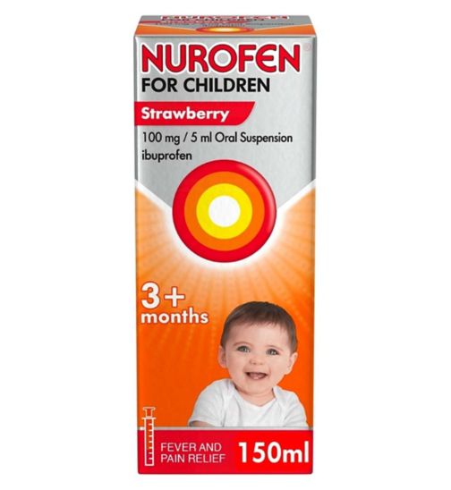 Nurofen for Children 3 months + strawberry 100mg/5ml oral suspension 150ml