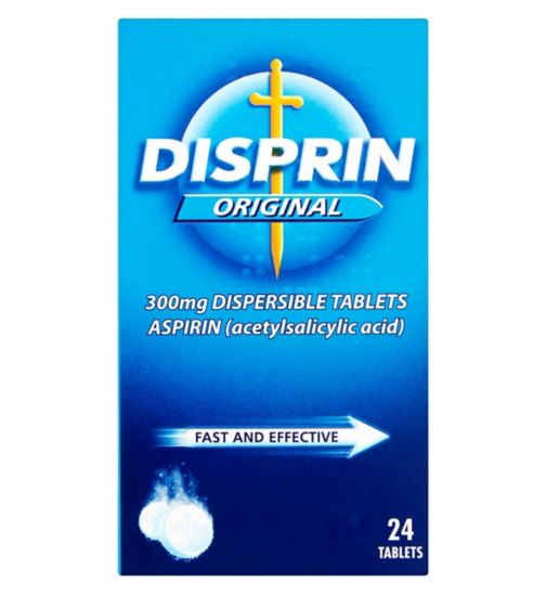 Disprin Original 300mg Aspirin 24 Dispersible Tablets