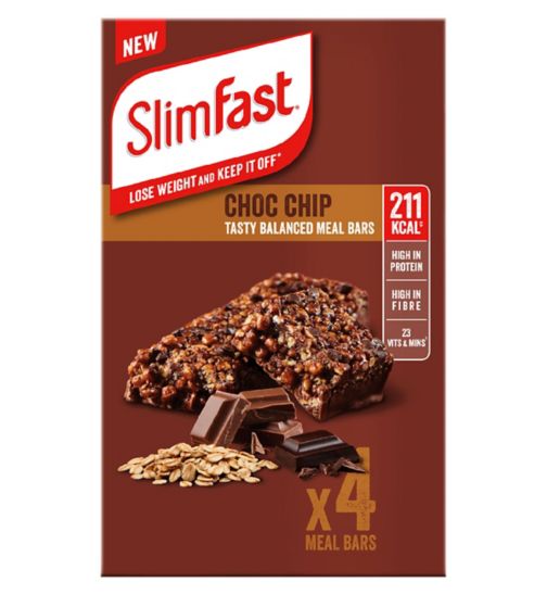 SlimFast Meal Replacement Bar Chocolate Chip - 4 x 60g