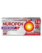 Nurofen Rapid Relief 200mg Liquid Ibuprofen 16 Capsules