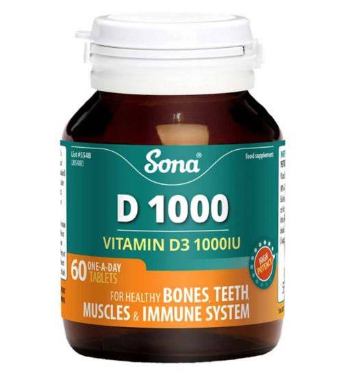 Sona D1000 Vitamin D3 60 Tablets