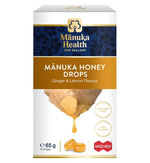 Manuka Honey Drops Ginger & Lemon Flavour 15s