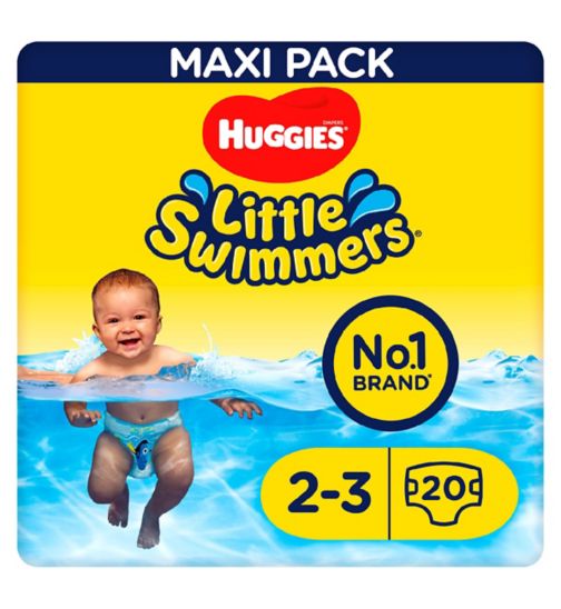 Inde Formuler etage Huggies Little Swimmers Swim Nappies Size 2-3 3kg-8kg, 7lb-18lb 20 Pants -  Boots