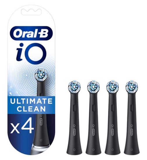 Oral-B iO™ Ultimate Clean Black Replacement Electric Toothbrush Heads 4 Pack