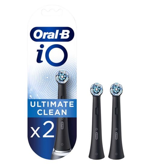 Oral-B iO™ Ultimate Clean Black Replacement Electric Toothbrush Heads 2 Pack