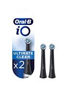 Oral-B iO™ Ultimate Clean Black Replacement Electric Toothbrush Heads 2 Pack