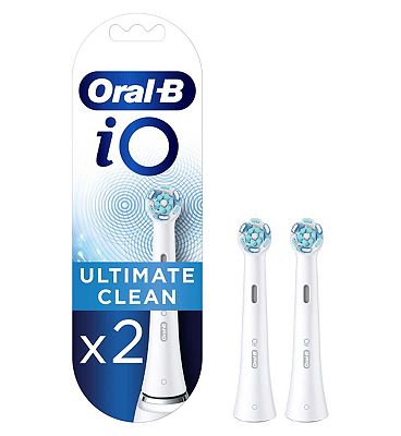Oral-B iO Ultimate Clean White Replacement Electric Toothbrush Heads 2 Pack