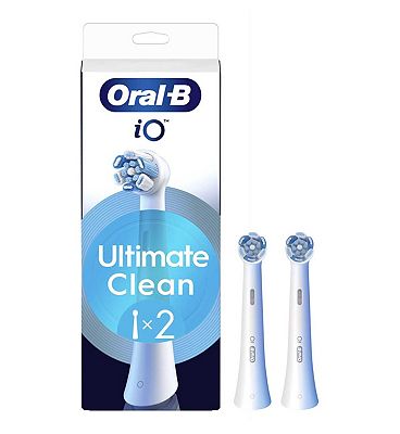 Oral-B iO Ultimate Clean Replacement Brush Heads, Black, 2 Count