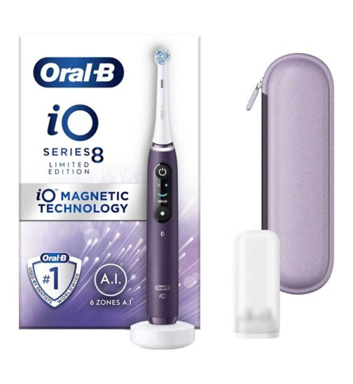 Oral B iO8™ Electric Toothbrush Violet Ametrine with Limited Edition Travel Case