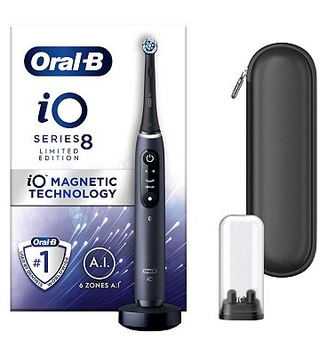 Oral-B iO8 Electric Toothbrush Black Onyx with Limited Edition Travel Case