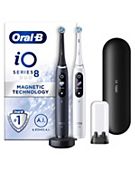 Oral-B iO8™ Electric Toothbrush White Alabaster & Black Onyx Duo Pack