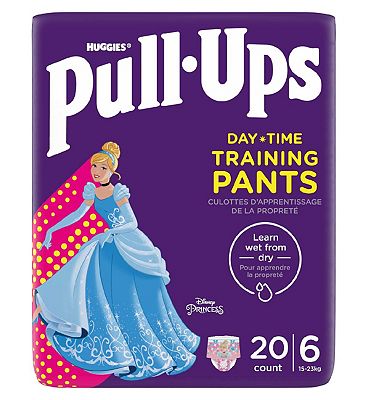 Huggies Pull-Ups Trainers Day, Girl, Size 2-4 Years, Nappy Size 5-6+, 20 BIG KID Training Pants