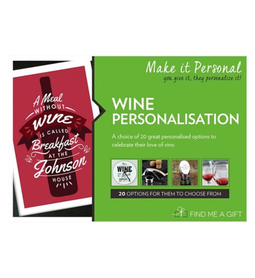 Find Me a Gift - Wine Personalisation Gift Voucher