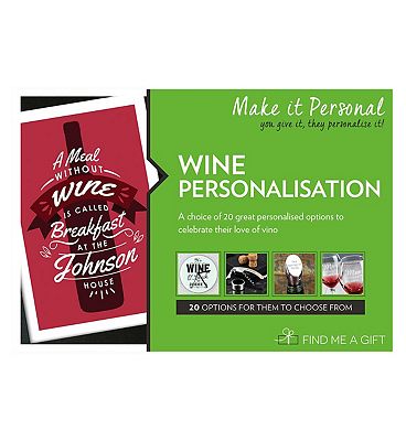 Find Me a Gift Wine Personalisation Gift Voucher