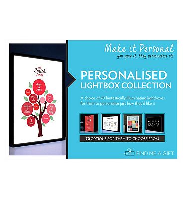 Find Me a Gift Personalised Light Box Collection Gift Voucher