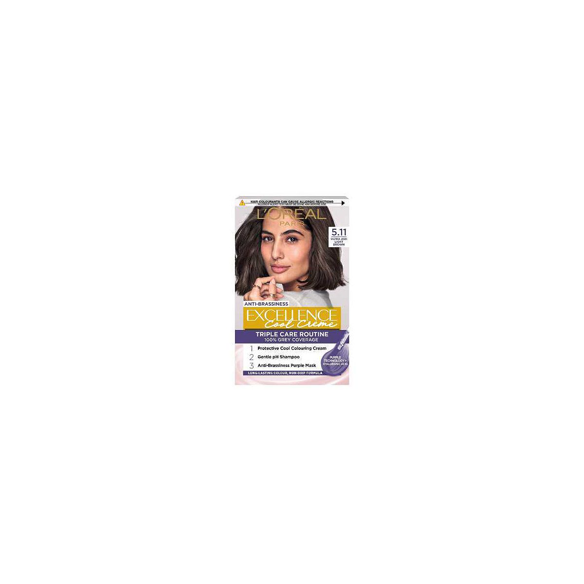 Loreal L'oreal Excellence Cool Crème 5.11 Ultra Ash Light Brown: Anti-Brass, Grey Cover