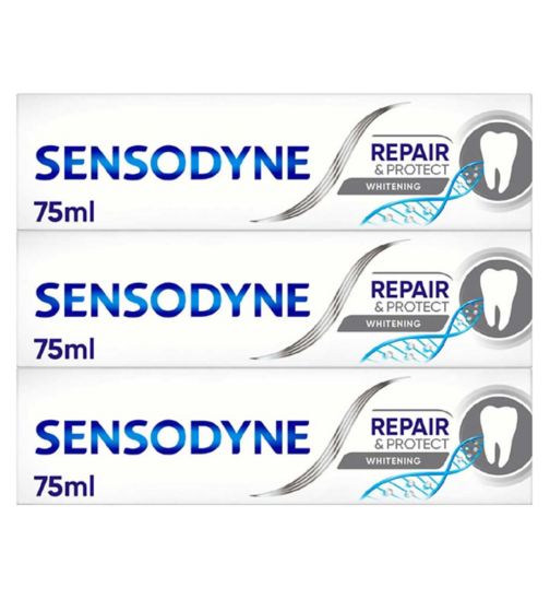 Sensodyne Sensitive Repair & Protect Whitening Toothpaste Bundle;Sensodyne Sensitive Toothpaste Repair & Protect Whitening 75ml;Sensodyne Whitening Repair & Protect Sensitive Fluoride Toothpaste 75ml