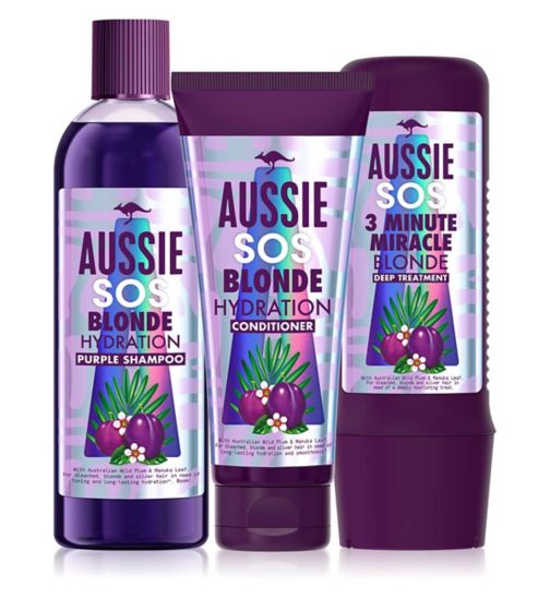 Aussie SOS Blonde Hair Hydration Regime and Treatment Bundle