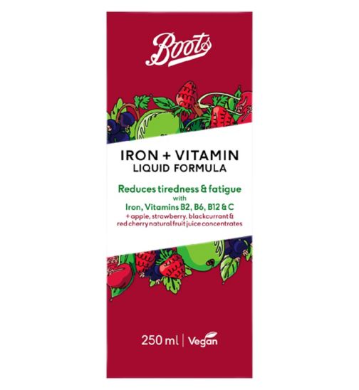 Boots Iron + Vitamin Liquid Formula, 250ml