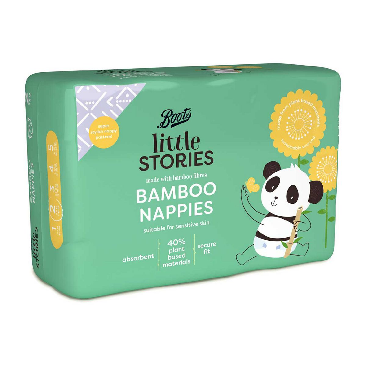   Little Stories Bamboo Nappy Size 2 32 Pack