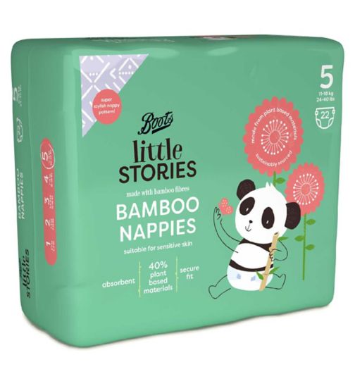 Boots Little Stories Bamboo Nappy Size 5 22 pack