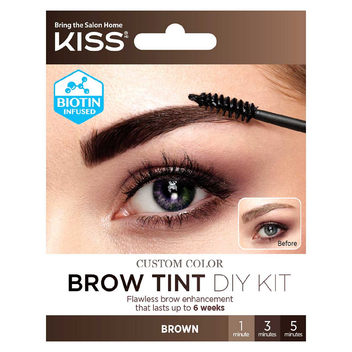 Kiss Brow Tint Kit Brown